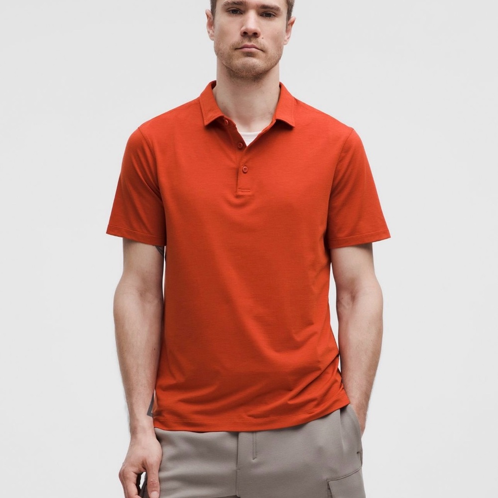 Lululemon Evolution Short-Sleeve Polo Shirt Autumn Rust (L) Brand New with tags.